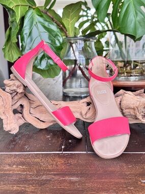 Eileen Fisher Leather Ankle-Strap Sandals